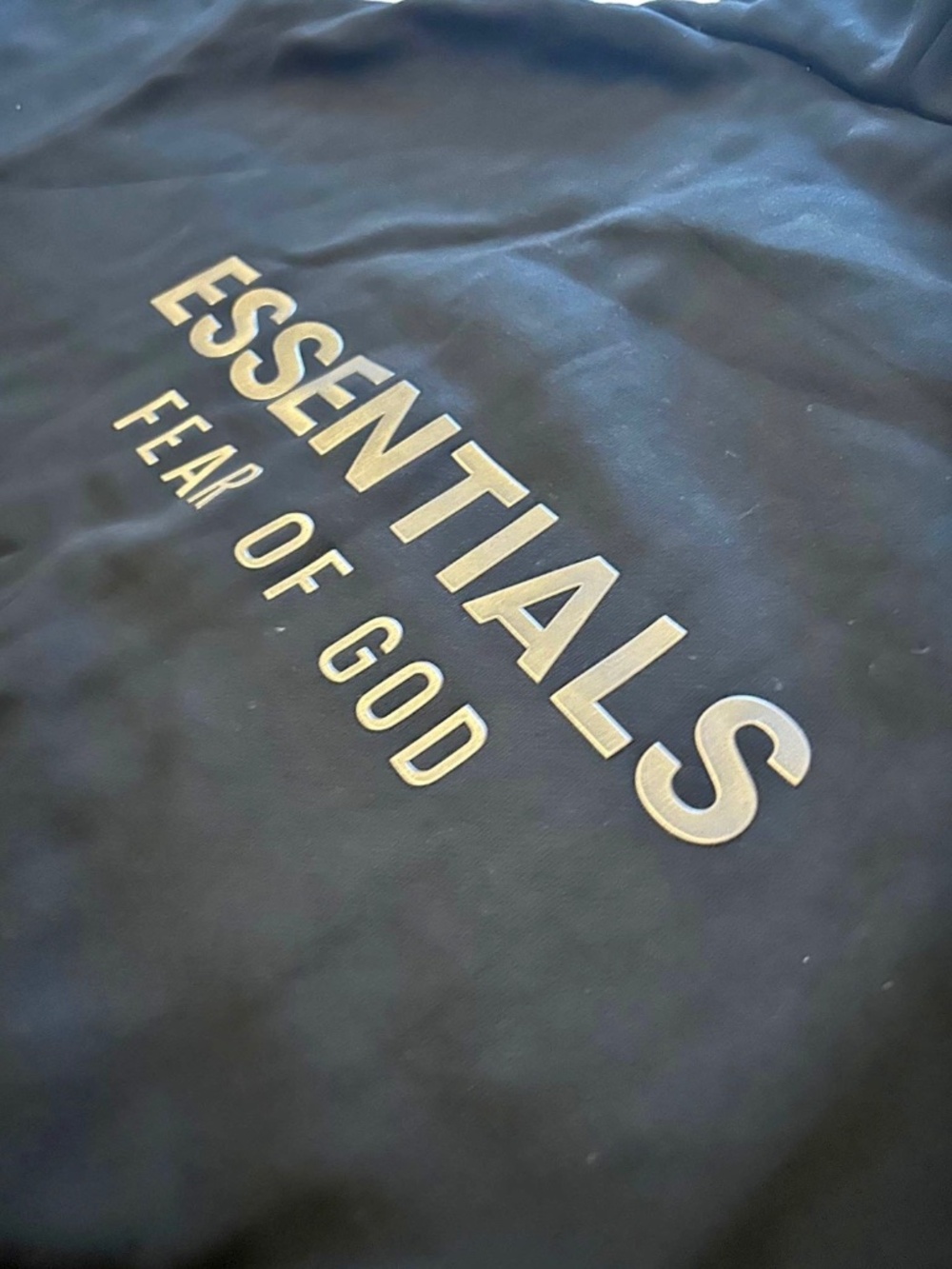 Brand New Fear of God Essentials Full Zip Hoodie Jet Black - Size Large 💎